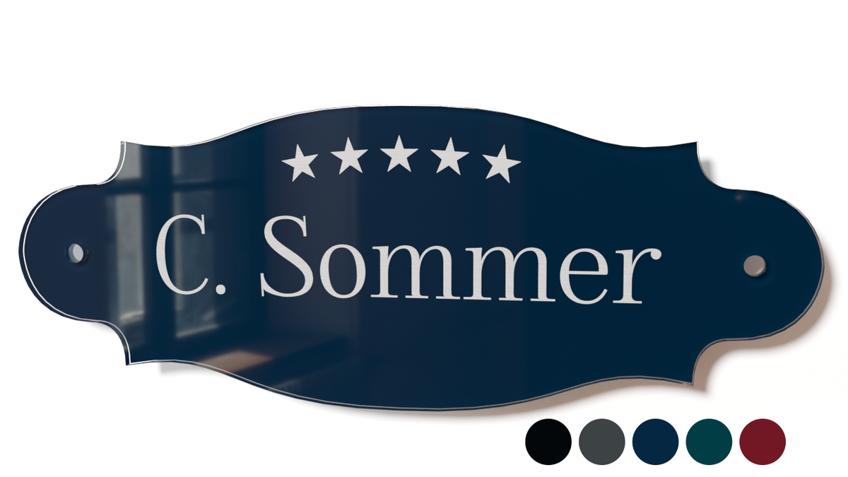 Personalisiertes Acrylglas Türschild Classic 60-300-012